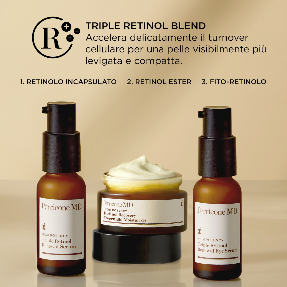 HIGH POTENCY Triple Retinol Power Kit Set routine completa al triplo Retinolo 3 prodotti